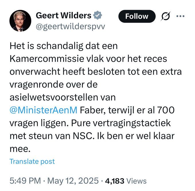 Pull the plug Geert!