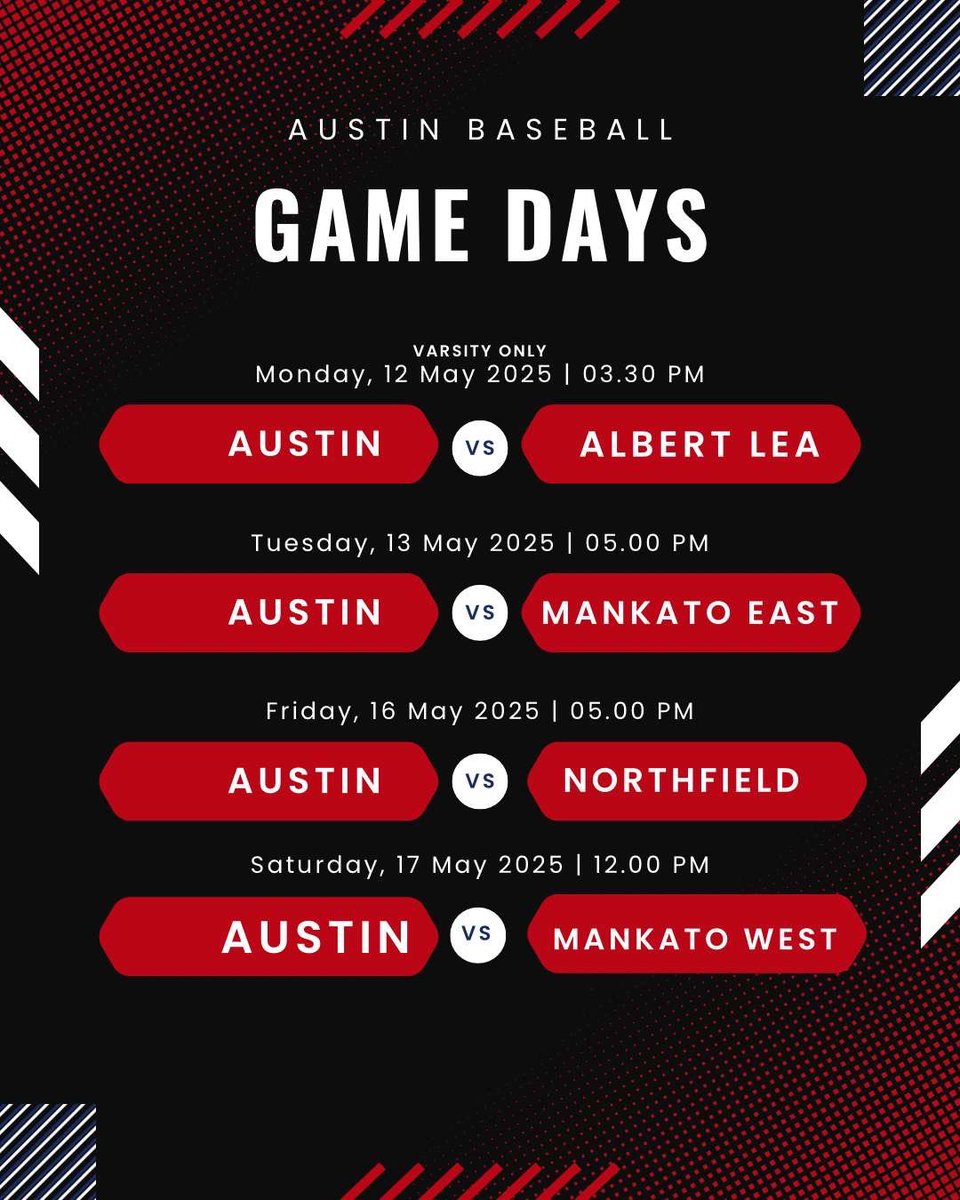 Ahs_Baseball23's tweet image. Gameday Vs Albert Lea!! Rest of the week schedule included.