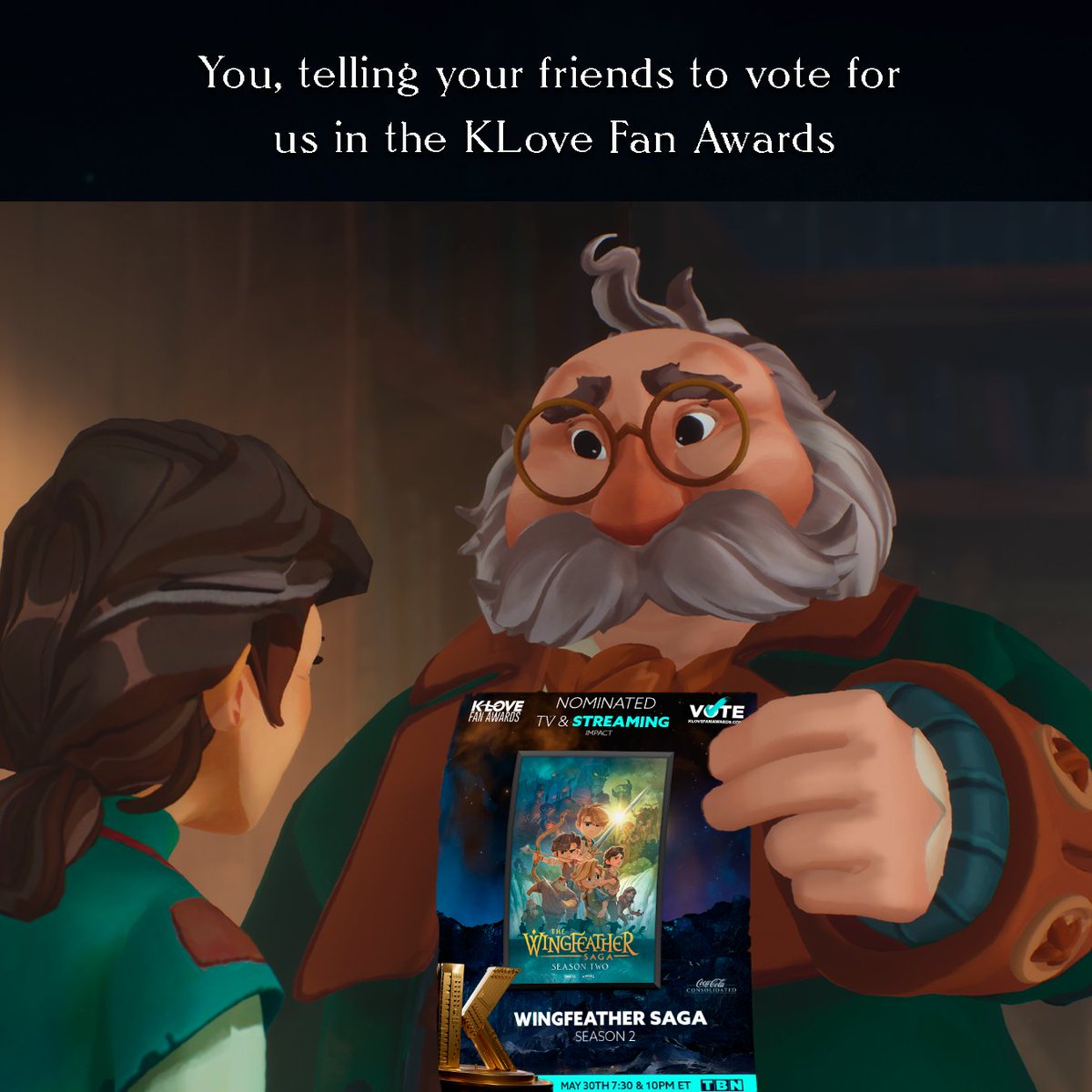 Huge thanks to everyone who has helped spread the word! 🪽🪶 Vote for #TheWingfeatherSaga Season 2 for TV and Streaming Impact in the 2025 #KLoveFanAwards klovefanawards.com/vote