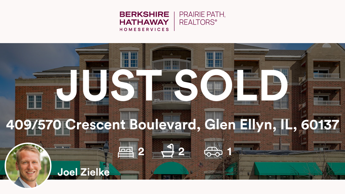 🛌 2 🛀 2 🚘 1
📍 409/570 Crescent Boulevard, Glen Ellyn, IL, 60137

My latest sale on RateMyAgent.
IL 475.171104
rma.reviews/6kzillk0o088

...
#ratemyagent #realestate #Berkshire_Hathaway_HomeServices_Prairie_Path_REALT