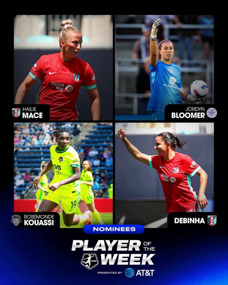 NWSL's tweet image. Four standout performances. One Player of the Week. 

Hit the poll and make your pick 🗳️