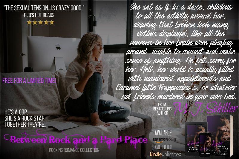 She looked small and lost, set adrift on the ocean of the couch.

Will Heath be able to solve the murders before Jasmine becomes the next victim? 
books2read.com/Between-Rock-A… #romance #suspense
"I am a big MJ Schiller fan and recommend this book as well as her others." <a href="/RedHotReads/">Red Hot</a>