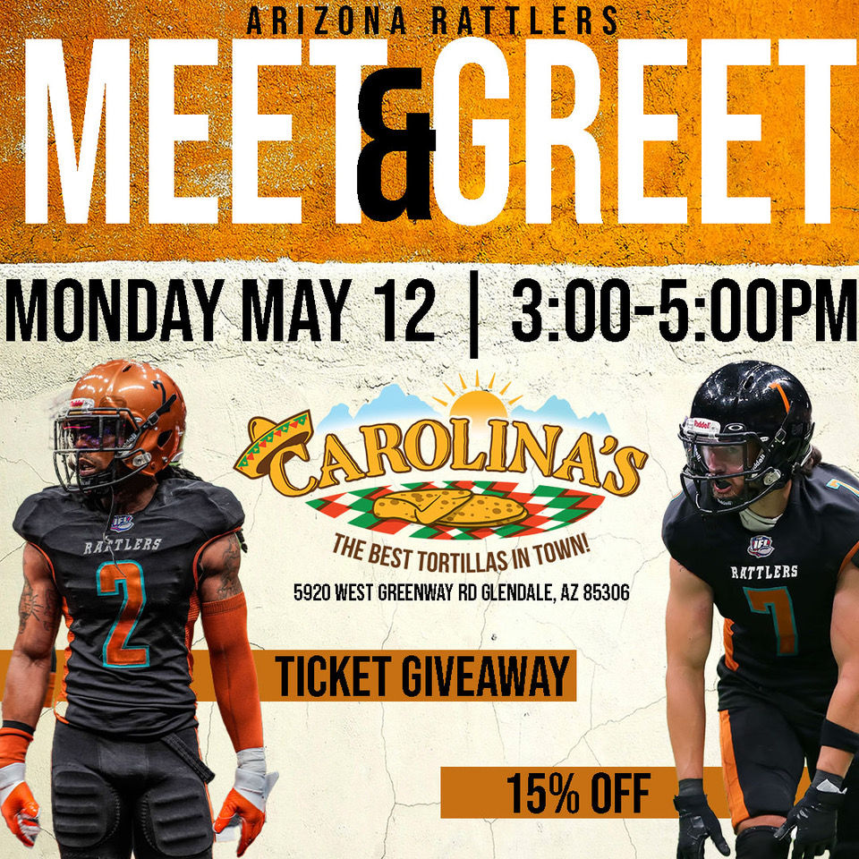 Arizona Rattlers (@arizonarattlers) on Twitter photo ๐ฆ๐๐ถ๐น๐น ๐๐ต๐ถ๐ป๐ธ๐ถ๐ป๐ด ๐ฎ๐ฏ๐ผ๐๐ ๐๐ต๐ฒ๐ฟ๐ฒ ๐๐ผ ๐ด๐ฒ๐ ๐น๐๐ป๐ฐ๐ต ๐๐ต๐ถ๐ ๐ฎ๐ณ๐๐ฒ๐ฟ๐ป๐ผ๐ผ๐ป?
๐ฆ๐๐ผ๐ฝ ๐ฏ๐ ๐๐ฎ๐ฟ๐ผ๐น๐ถ๐ป๐ฎ'๐ ๐ ๐ฒ๐
๐ถ๐ฐ๐ฎ๐ป ๐๐ผ๐ผ๐ฑ ๐ฎ๐ป๐ฑ ๐ท๐ผ๐ถ๐ป ๐๐ต๐ฒ ๐๐ฟ๐ถ๐๐ผ๐ป๐ฎ ๐ฅ๐ฎ๐๐๐น๐ฒ๐ฟ๐!๐ฎ
๐5920 W GREENWAY RD
GLENDALE, AZ 85306
โฒ๏ธ3:00PM-5:00PM ๐ฆ๐๐ถ๐น๐น ๐๐ต๐ถ๐ป๐ธ๐ถ๐ป๐ด ๐ฎ๐ฏ๐ผ๐๐ ๐๐ต๐ฒ๐ฟ๐ฒ ๐๐ผ ๐ด๐ฒ๐ ๐น๐๐ป๐ฐ๐ต ๐๐ต๐ถ๐ ๐ฎ๐ณ๐๐ฒ๐ฟ๐ป๐ผ๐ผ๐ป?
๐ฆ๐๐ผ๐ฝ ๐ฏ๐ ๐๐ฎ๐ฟ๐ผ๐น๐ถ๐ป๐ฎ'๐ ๐ ๐ฒ๐
๐ถ๐ฐ๐ฎ๐ป ๐๐ผ๐ผ๐ฑ ๐ฎ๐ป๐ฑ ๐ท๐ผ๐ถ๐ป ๐๐ต๐ฒ ๐๐ฟ๐ถ๐๐ผ๐ป๐ฎ ๐ฅ๐ฎ๐๐๐น๐ฒ๐ฟ๐!๐ฎ
๐5920 W GREENWAY RD
GLENDALE, AZ 85306
โฒ๏ธ3:00PM-5:00PM