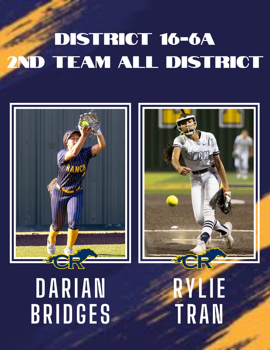 Shout out to Darian Bridges and Rylie Tran on earning Second Team All-District. Way to represent! We are proud of you!