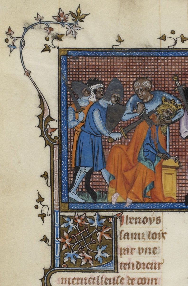 🎉📜Happy #ManuscriptMonday with this wonderful illumination that depicts the French King Louis IX imprisoned

BnF, Français 5716, fol. 127v

<a href="/laBnF/">Bibliothèque BnF</a> <a href="/GallicaBnF/">Gallica BnF</a> #sscle #middleages #medieval #crusade #crusades #latineast #manuscript #medievalmanuscript #art #antioch #illumination