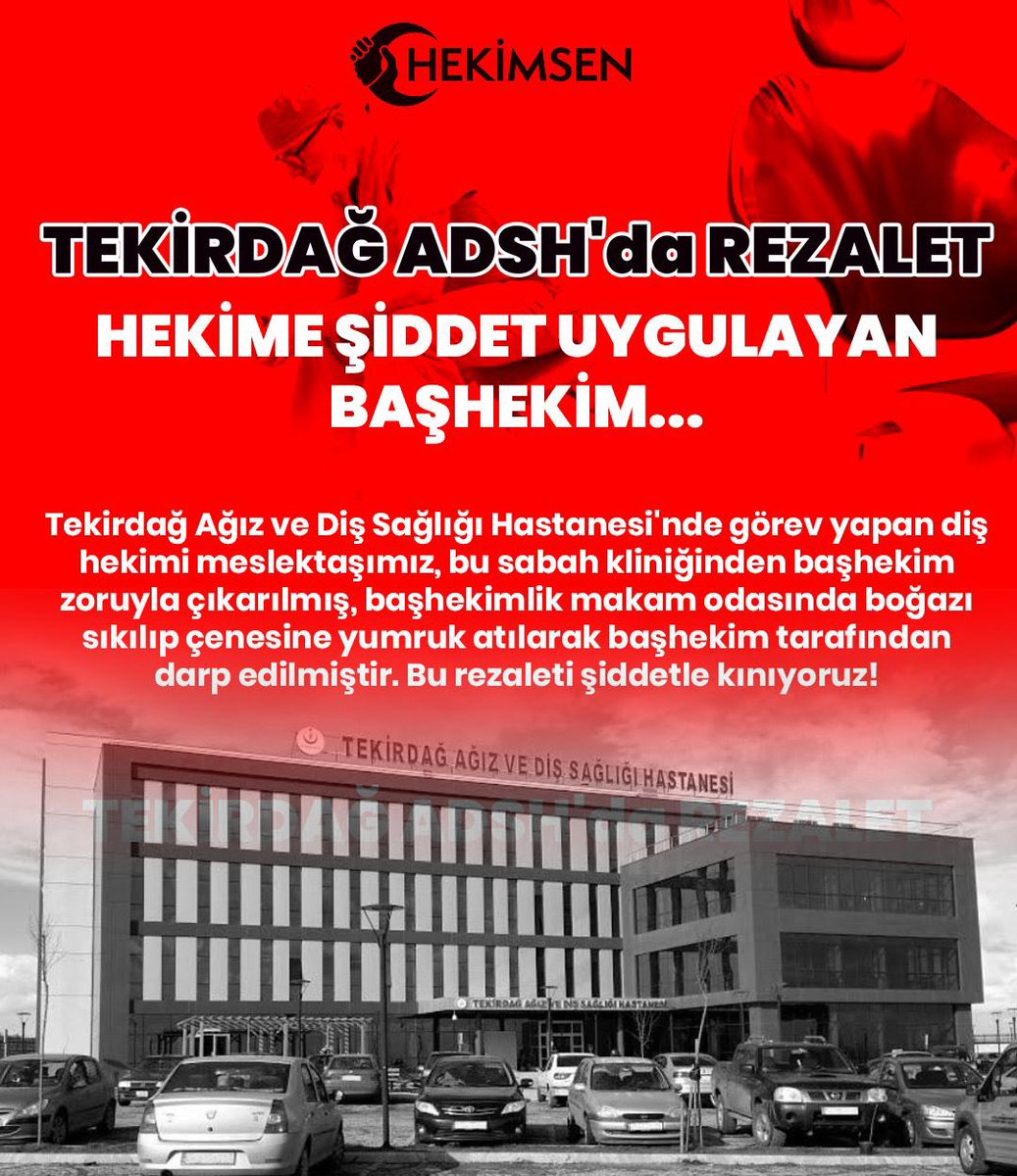 Darp eden değil, hak eden idareciler görmek istiyoruz.
<a href="/saglikbakanligi/">T.C. Sağlık Bakanlığı</a> <a href="/drmemisoglu/">Prof. Dr. Kemal Memişoğlu</a> 
<a href="/TekirdagADSH/">Tekirdağ ADSH</a> 
#AtanmışYöneticiŞiddeti