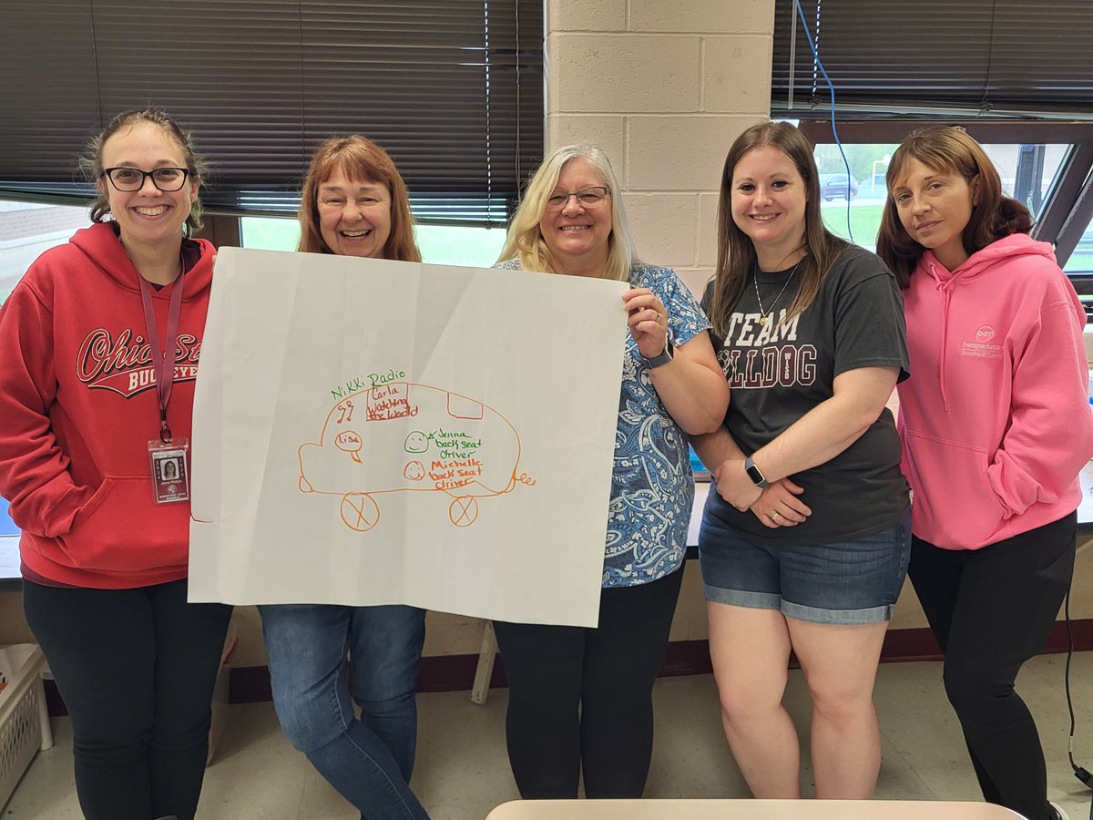Our kitchen staff traded aprons for insight on May 6!
They took part in a PD day focused on leadership and mental wellness with Effective Leadership Academy, reflecting on their roles by comparing them to car parts. A great day away from the kitchen! #WoodridgeWay