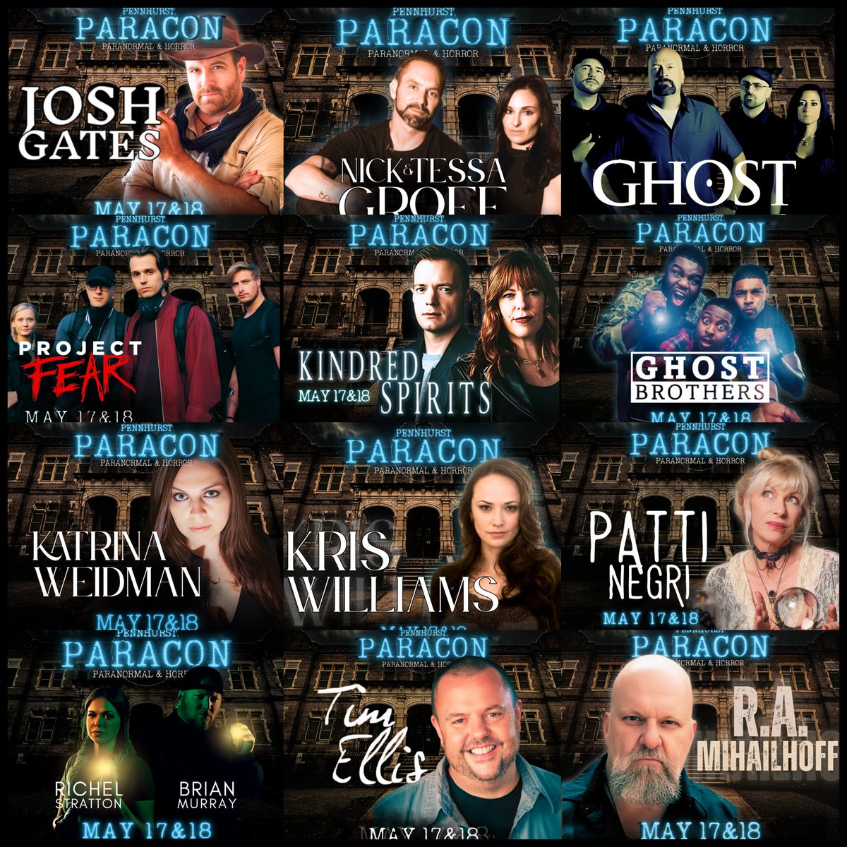 Coming up this weekend!!! A Paranormal lineup like none other! Pennhurst ParaCon is bringing in all the Creepy People Management talent in for you guys! Looking forward to seeing everyone!!! Go to pennhurstasylum.com for tickets and details!