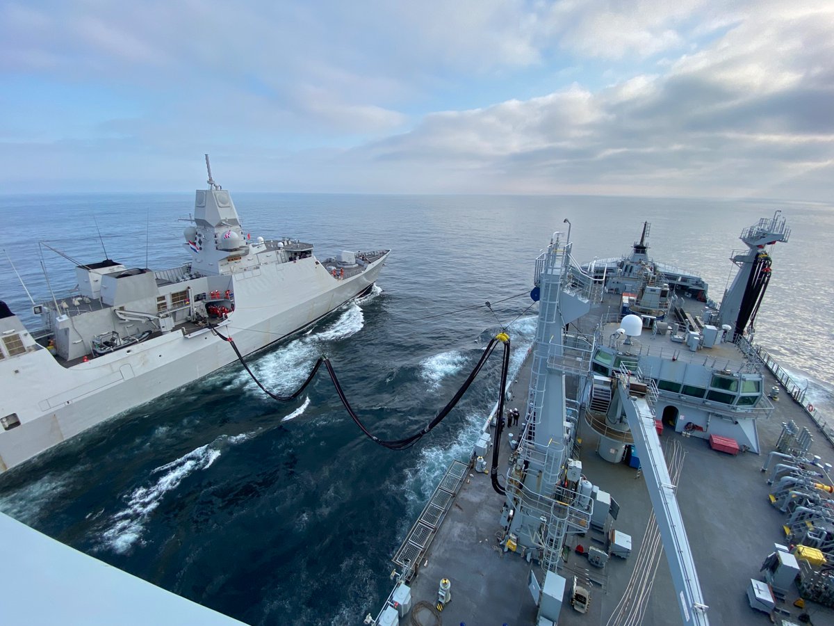 RFATidesurge's tweet image. 🇳🇱 HNLMS DE Ruyter Replenishment Serial Complete. Another satisfied customer. The RAS Corridor is calling, where you’ll find us waiting for our next customer(s). 😊 @RFAHeadquarters @RoyalNavy @NavyLookout #FormidableShield25 #Sustainability #Capability