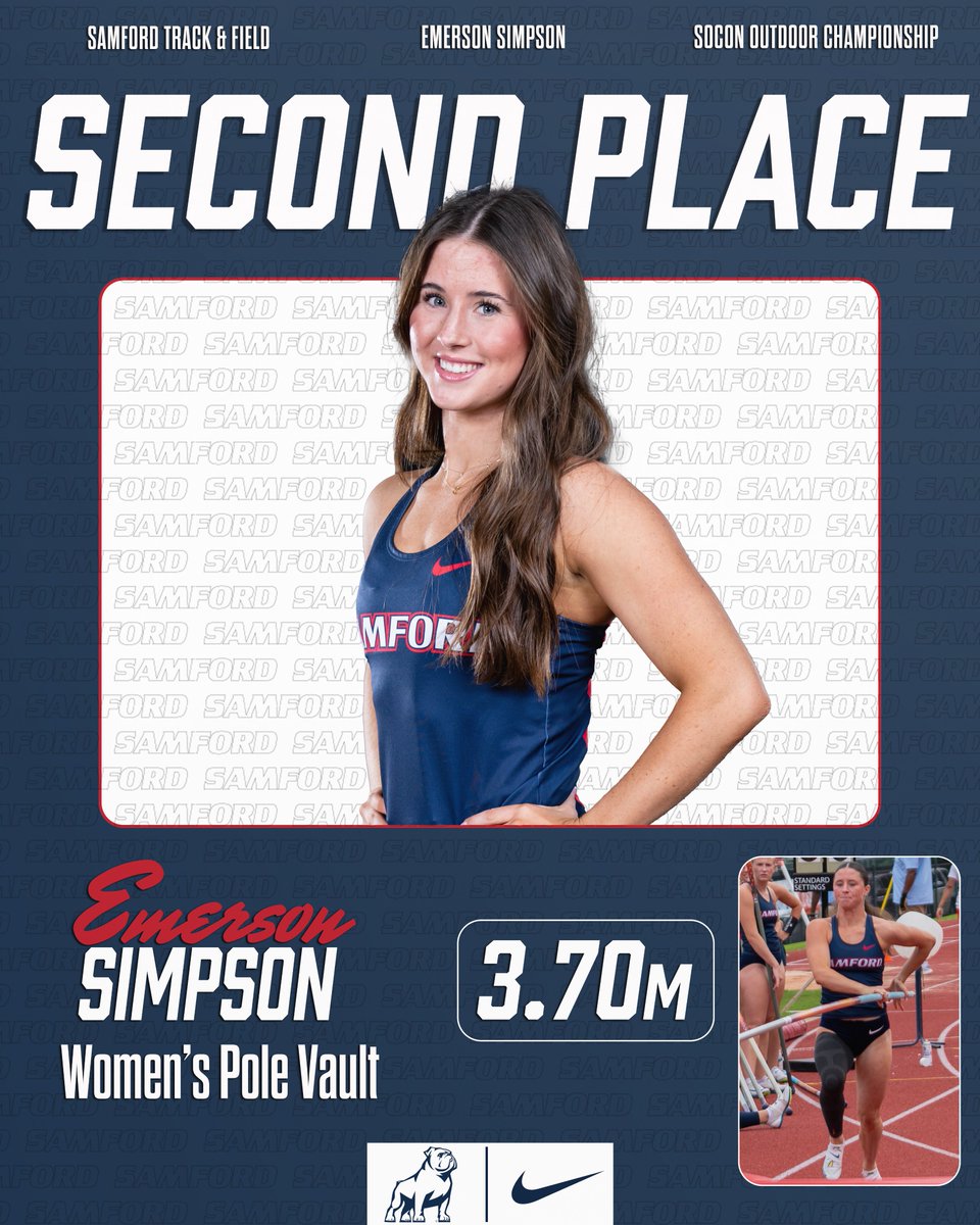 Emerson Simpson earns 🥈 in the women's pole vault‼️

#AllForSAMford