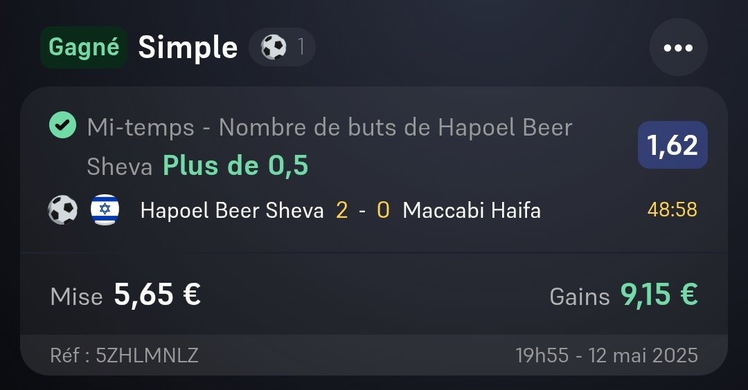 On encaisse fort en live avec une belle confiance allumage over MT de <a href="/VikNewCompte/">🍯ViK⚽🔞</a> ✅️💪🔥👌
Grand merci ! #TeamParieur