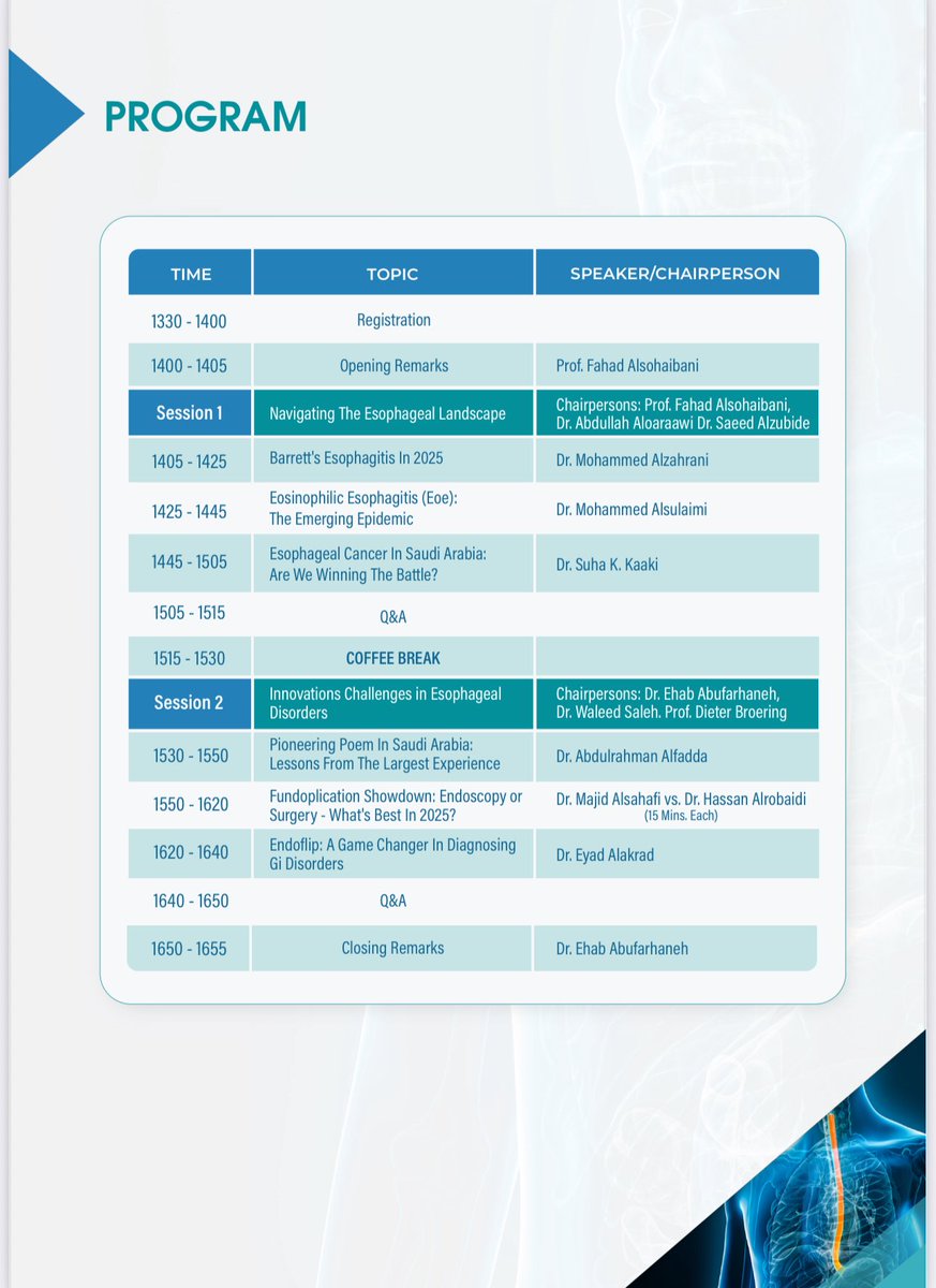 Delighted to be among such distinguished company at this event! 

<a href="/KFSHRC/">مستشفى الملك فيصل التخصصي ومركز الأبحاث</a> 
<a href="/SGA_KSA/">الجمعية السعودية للجهاز الهضمي Saudi Gastro</a> 

For registration: appsstuff.maxapex.net/ords/r/a182483…