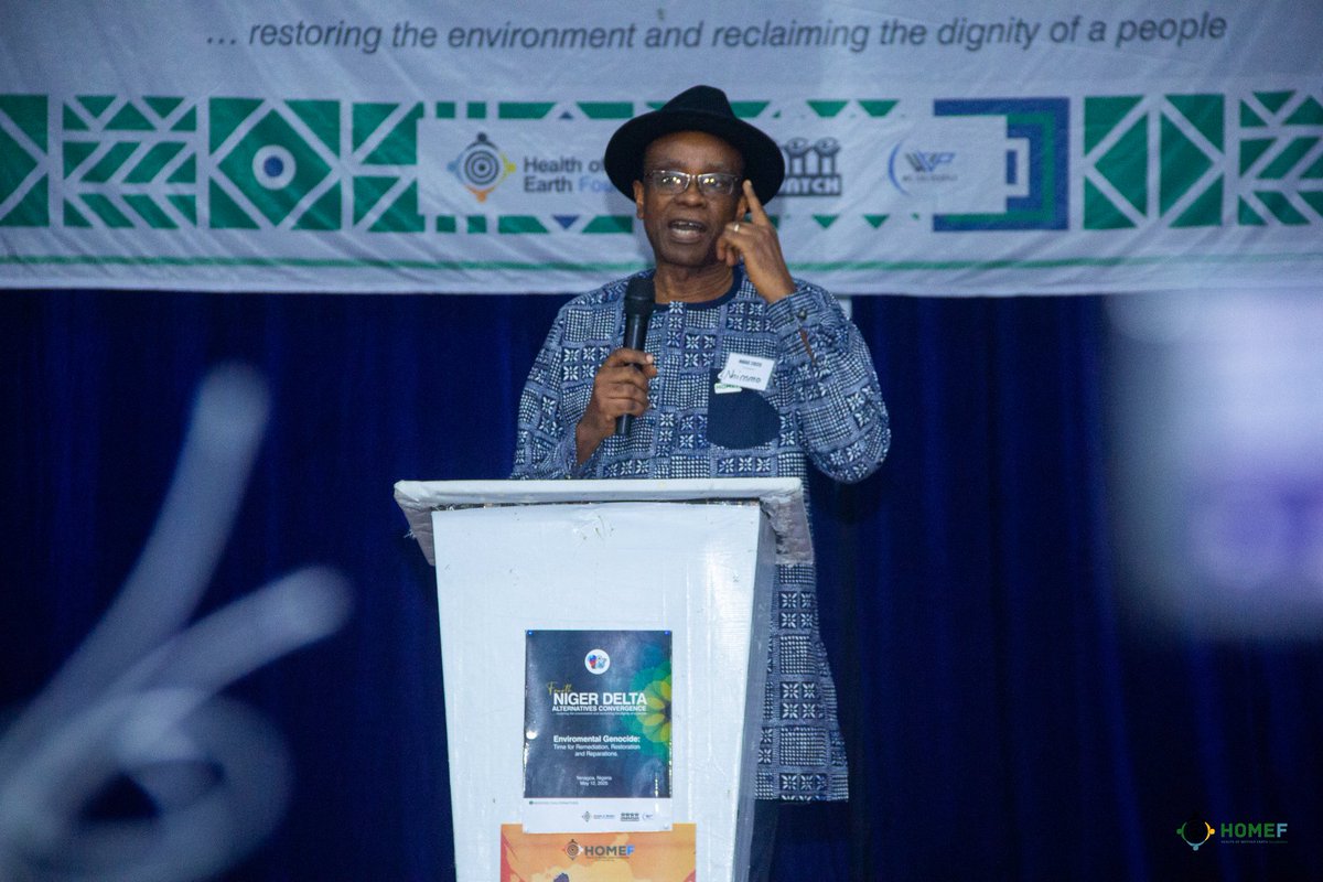 Health of Mother Earth (@ecohomef) on Twitter photo Ecocide is systemic, unlawful, and done with knowledge. The reckless destruction of our communities must be brought to an end.
#NDAC2025
<a href="/NnimmoB/">Nnimmo</a> <a href="/ERAFoEN1/">ERA/FoEN</a> <a href="/BSOECommission/">Bayelsa State Oil and Environmental Commission</a> <a href="/CAPPAfrica/">C A P P A</a> <a href="/kebetkachewomen/">KEBETKACHE WOMEN</a> <a href="/oilwatchafrica1/">oilwatchafrica</a> Ecocide is systemic, unlawful, and done with knowledge. The reckless destruction of our communities must be brought to an end.
#NDAC2025
<a href="/NnimmoB/">Nnimmo</a> <a href="/ERAFoEN1/">ERA/FoEN</a> <a href="/BSOECommission/">Bayelsa State Oil and Environmental Commission</a> <a href="/CAPPAfrica/">C A P P A</a> <a href="/kebetkachewomen/">KEBETKACHE WOMEN</a> <a href="/oilwatchafrica1/">oilwatchafrica</a>