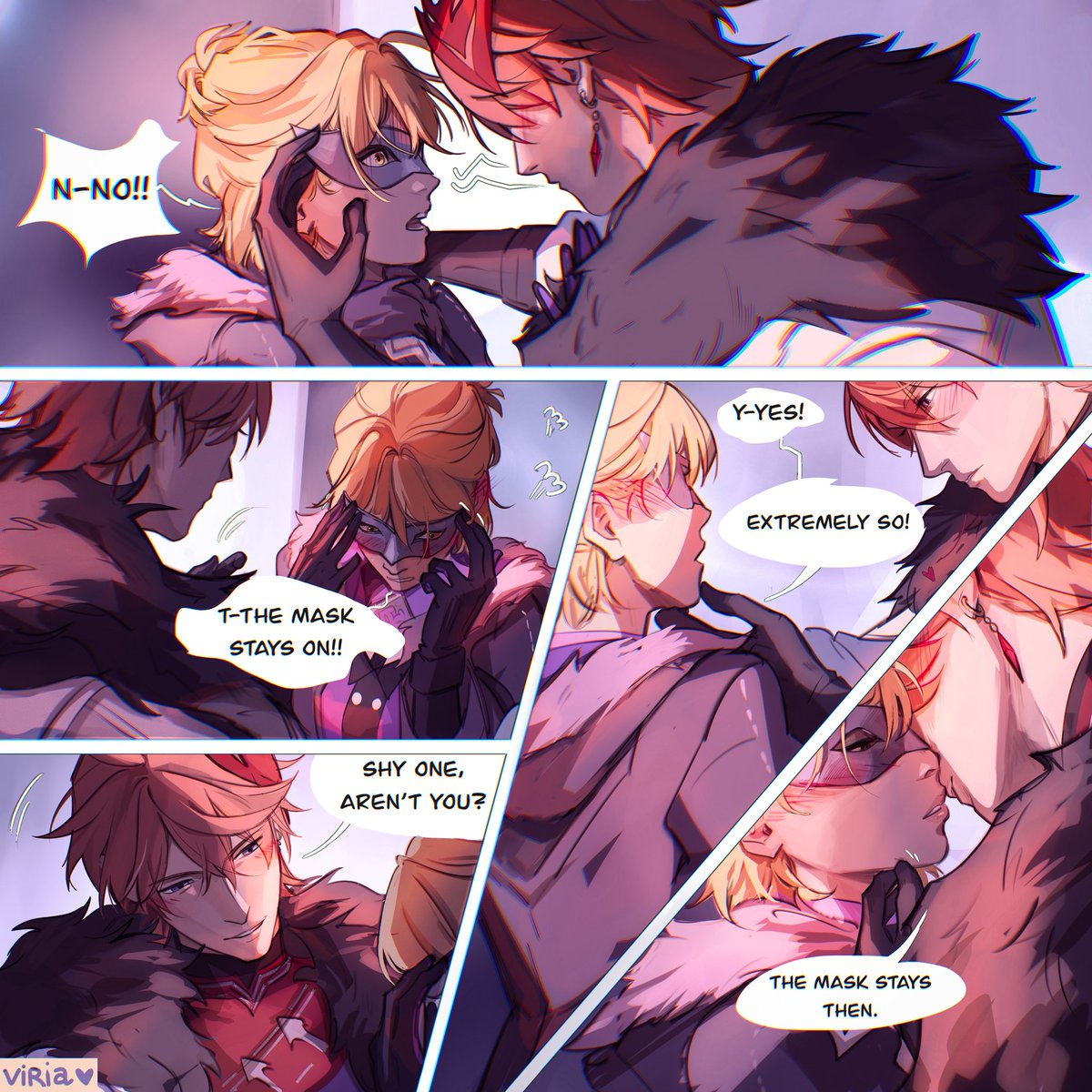 Extremely shy, sure👀

A bit more of Fatui!Lumine AU; the concept is still inspired by Disarmed

#chlm #chilumi #genshinimpact