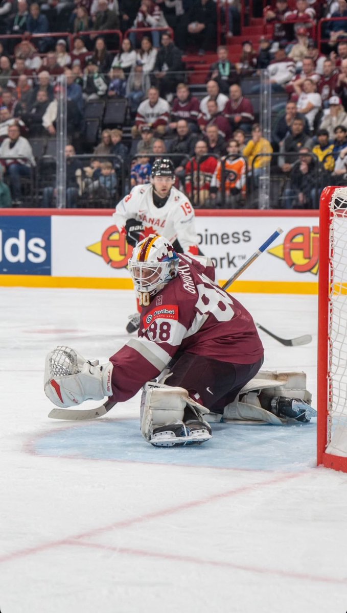 UMass Lowell Hockey (@riverhawkhockey) on Twitter photo The Goose is loose on the world stage 🇱🇻
Stick taps to former River Hawks goaltender, Gustavs Davis Grigals, repping Latvia between the pipes at the IIHF World Championship 👏
📸: <a href="/lhf_lv/">LV Hokeja federācija</a>
#UnitedInBlue The Goose is loose on the world stage 🇱🇻
Stick taps to former River Hawks goaltender, Gustavs Davis Grigals, repping Latvia between the pipes at the IIHF World Championship 👏
📸: <a href="/lhf_lv/">LV Hokeja federācija</a>
#UnitedInBlue