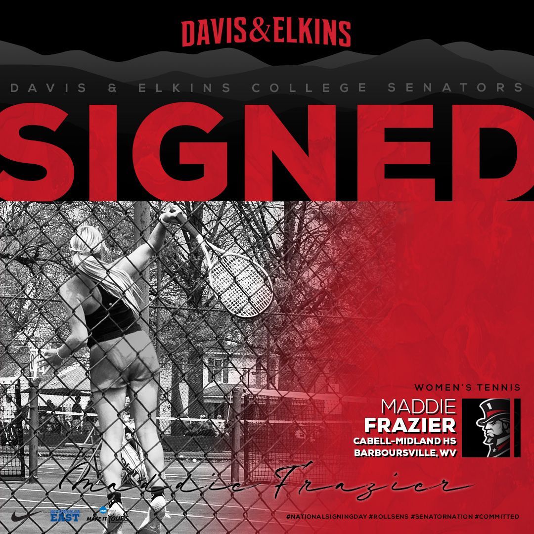 SenatorNation (@senatornation) on Twitter photo We are excited to welcome Maddie Frazier from Barboursville, WV to <a href="/senatortennis/">D&E Tennis</a>! Welcome to Senator Nation!
✍️ #RollSens #signed #FutureSenators We are excited to welcome Maddie Frazier from Barboursville, WV to <a href="/senatortennis/">D&E Tennis</a>! Welcome to Senator Nation!
✍️ #RollSens #signed #FutureSenators