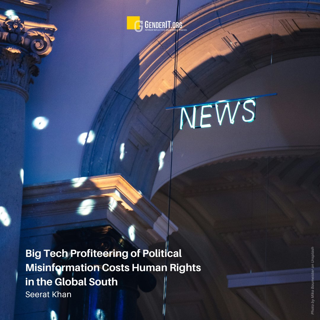 GenderIT.org (@genderitorg) on Twitter photo 🎦NEW: In an industry that lacks effective regulation, the integration of AI in electoral campaigns fuels political #disinformation, often amplified by tech co. seeking profit from heightened engagement.
<a href="/seeratkhan92/">Seerat Khan</a> explores instances from global South
genderit.org/feminist-talk/… 🎦NEW: In an industry that lacks effective regulation, the integration of AI in electoral campaigns fuels political #disinformation, often amplified by tech co. seeking profit from heightened engagement.
<a href="/seeratkhan92/">Seerat Khan</a> explores instances from global South
genderit.org/feminist-talk/…