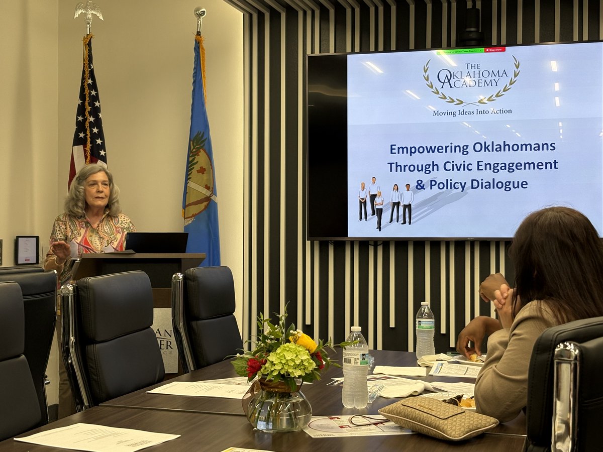The Oklahoma Academy (@okacademy) on Twitter photo Honored to present to the <a href="/NORMANCHAMBER/">Norman Chamber</a> Board today!
Thank you to Scott Martin for the invitation and warm welcome. Grateful for the chance to share how <a href="/OKAcademy/">The Oklahoma Academy</a> empowers Oklahomans through civic engagement & nonpartisan policy work.
#OKAcademy #NormanOK #CivicLeadership Honored to present to the <a href="/NORMANCHAMBER/">Norman Chamber</a> Board today!
Thank you to Scott Martin for the invitation and warm welcome. Grateful for the chance to share how <a href="/OKAcademy/">The Oklahoma Academy</a> empowers Oklahomans through civic engagement & nonpartisan policy work.
#OKAcademy #NormanOK #CivicLeadership
