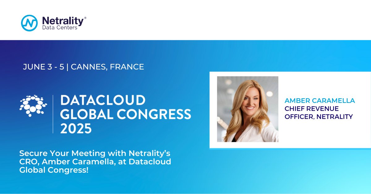 Netrality Data Centers (@netrality) on Twitter photo Netrality’s CRO will be at Datacloud Global Congress, June 3–5, connecting with leaders shaping the future of digital infrastructure. From AI to interconnection, we’re ready to talk strategy, scalability, and what’s next.
📅 Email info@netrality.com to secure your meeting! Netrality’s CRO will be at Datacloud Global Congress, June 3–5, connecting with leaders shaping the future of digital infrastructure. From AI to interconnection, we’re ready to talk strategy, scalability, and what’s next.
📅 Email info@netrality.com to secure your meeting!