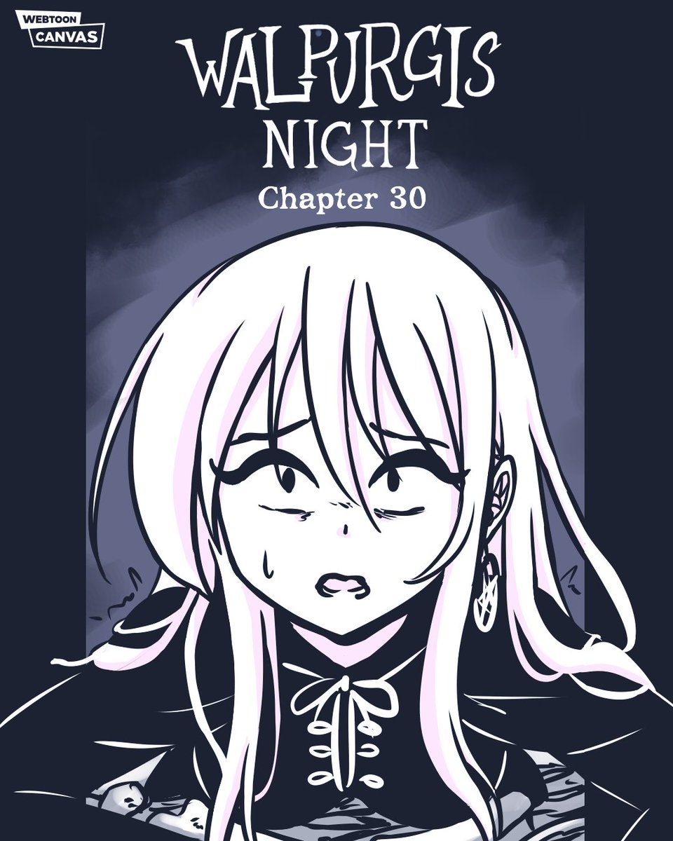Veguinsky's tweet image. New chapter of Walpurgis Nigth is now available!🌙
You can read it now on WebToon Canvas!🙌 #walpurgisnight #webtoon #webcomic
