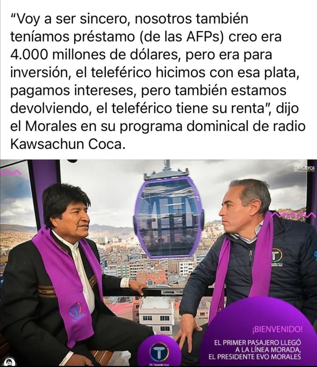 MarZel65's tweet image. Cuando subas al teleférico, toma en cuenta que no te sentarás sobre una incómoda banca de madera, sino sobre las espaldas de personas de la tercera edad que ahorraron para su jubilación y que fueron asaltadas por Evo, Arce y Dockweiler...