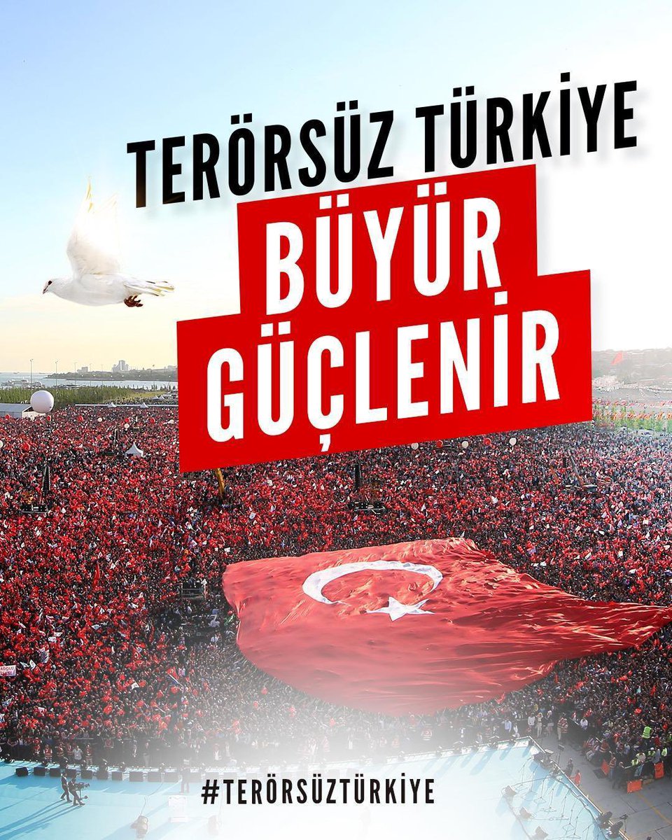 Artık Türkiye’de terör yok. 
#TerörsüzTürkiye