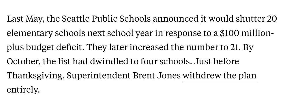 Dale Chu (@dale_chu) on Twitter photo And Seattleās superintendent recently announced his decision to step down, so his successor will need to pick up the pieces. Is it no wonder that districts have such a lousy track record when it comes to making tough decisions? Story by <a href="/lrj417/">Linda Jacobson</a>. And Seattleās superintendent recently announced his decision to step down, so his successor will need to pick up the pieces. Is it no wonder that districts have such a lousy track record when it comes to making tough decisions? Story by <a href="/lrj417/">Linda Jacobson</a>.