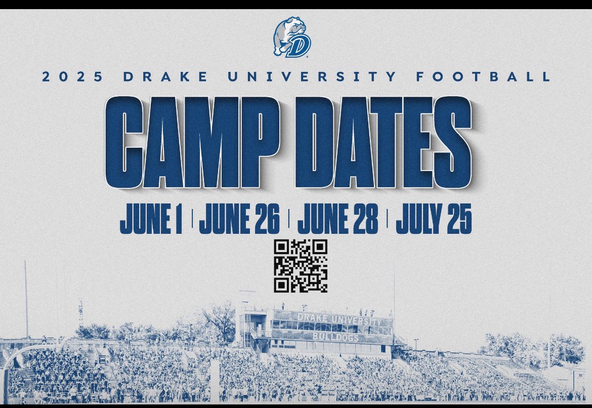 Thank you for the camp invite! <a href="/Coach_VasquezAJ/">A.J. Vasquez</a> <a href="/DrakeBulldogsFB/">Drake Football</a>