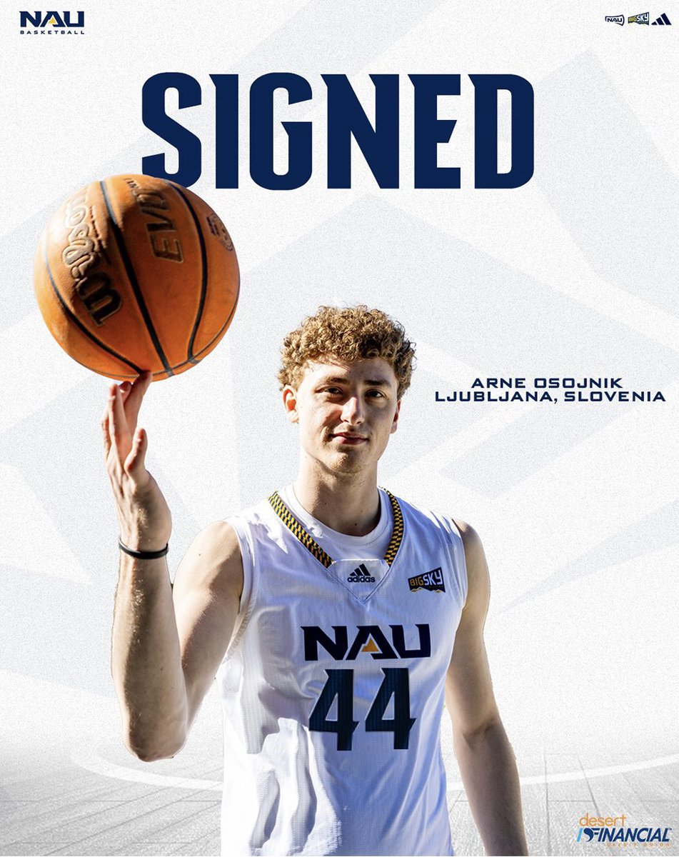 928 𝒓𝒆𝒂𝒅𝒚 ✍️🏀

Arne Osojnik is a Lumberjack! Welcome to the family!

📰 bit.ly/3F66qv9

#RaiseTheFlag | #BigSkyMBB