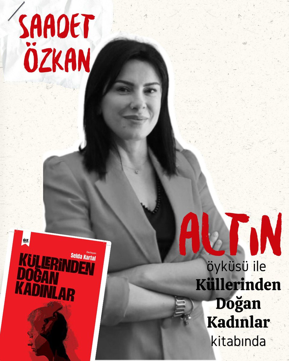 ✍️Yazarımız Selda Kartal’ın derlediği ‘Küllerinden Doğan Kadınlar’ kitabı birbirinden güzel mücadeleci 23 kadını bir araya getirdi. 

✍️Saadet Özkan’ın kalemiyle hayat bulan ‘Altın’ öyküsü, ‘Küllerinden Doğan Kadınlar’ kitabında.

<a href="/SaadetOzkanEfe/">Saadet Özkan</a>