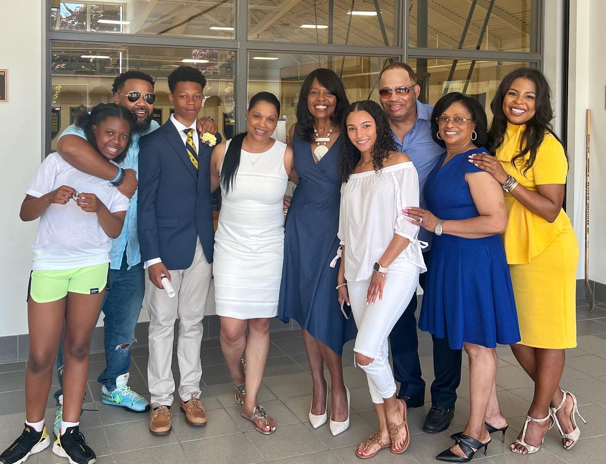 sedteach06's tweet image. Sending a special congratulations to my nephew for graduating from the 8th grade and for receiving the Physical education award for excellence in academics and sports. We’re so proud and know that my brother is giving him their special handshake from heaven. ❤️