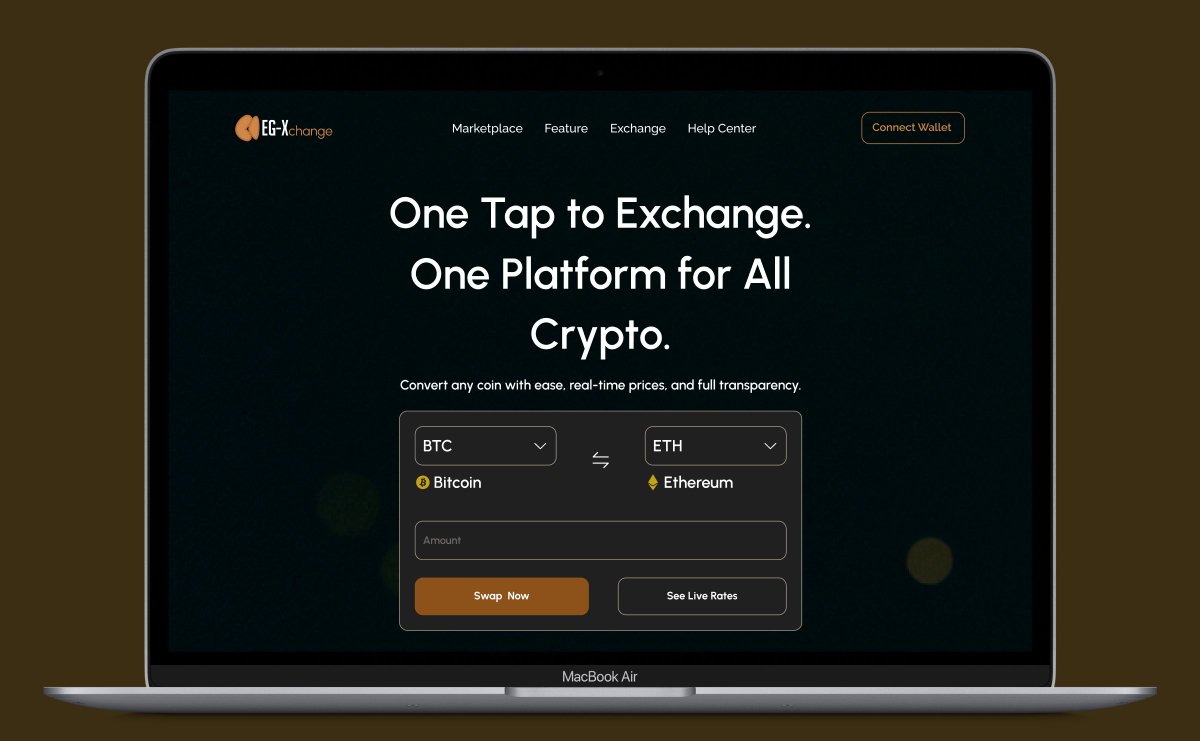 Day 8 of my 20 Day UI Challenge!

I designed a crypto exchange hero section  
Smooth swap interface, trusted visuals, and a bold CTA.

#UIUX #CryptoDesign #DeFi #Web3 #FintechDesign #LandingPage #CryptoExchange #UXDesign #DarkModeUI