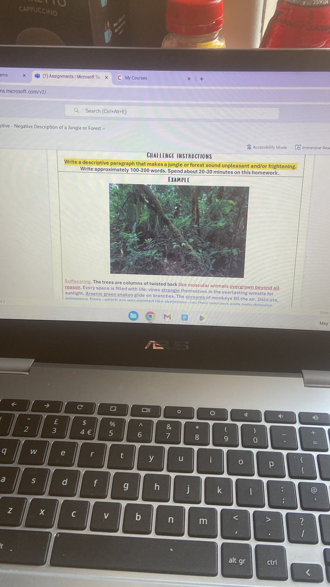 AndrewS44674592's tweet image. Is this punishment for all the times I didn’t do my homework at high school sick of having to do these for my youngest son descriptive writing challenge #ihatehomework