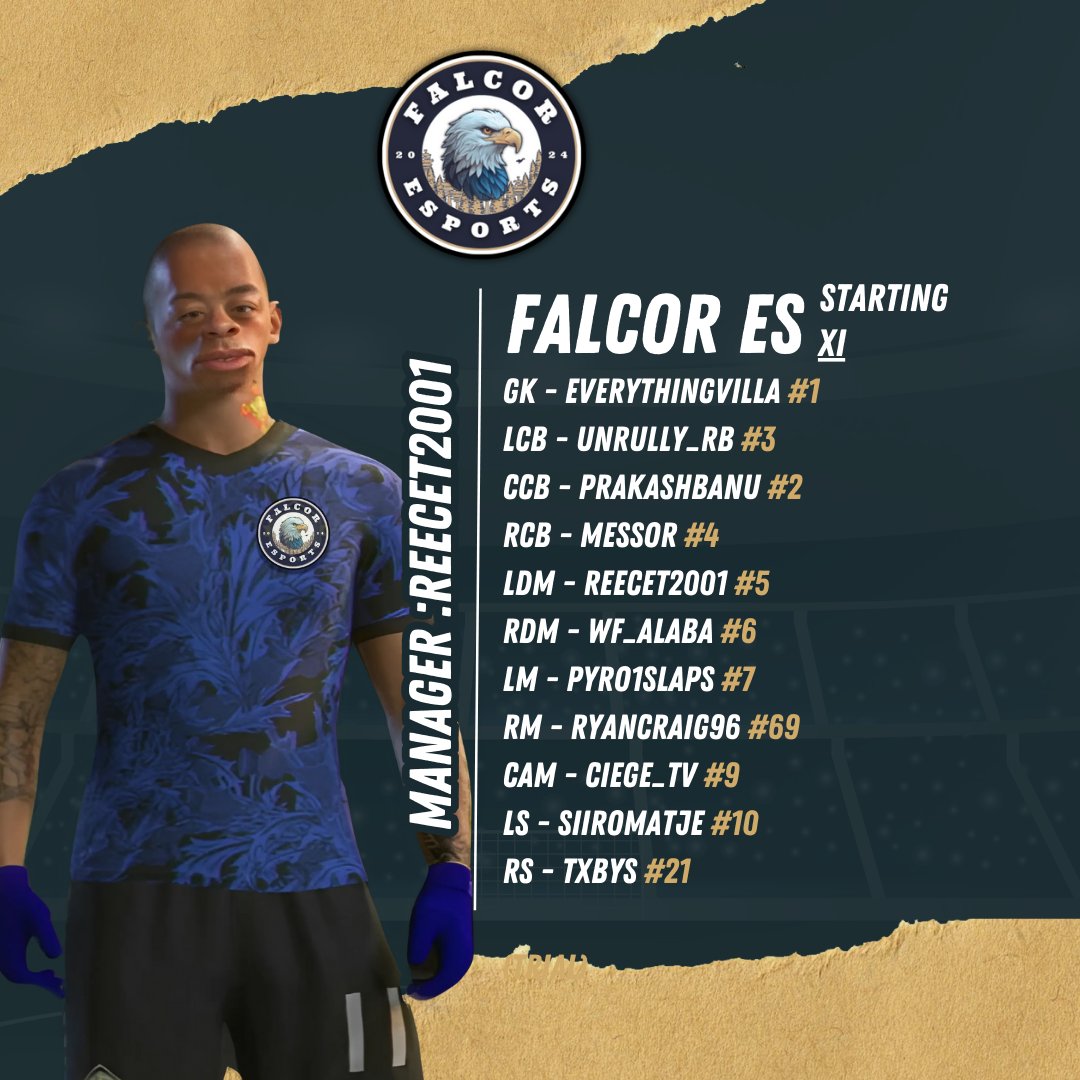 FALCOR ESPORTS (@falcoresports) on Twitter photo 🚨TONIGHT'S FALCOR ESPORTS STARTING XI
🗣️"Hopefully pick up some points tonight"
GFX <a href="/CiegeTv/">Ciege_tv</a>
Make sure to follow <a href="/FalcorEsports/">FALCOR ESPORTS</a>
<a href="/VPGEurope/">Virtual Pro Gaming | Europe</a> <a href="/VPGUK/">VPG UK Leagues</a>
#VPGamers #EAFC25 🚨TONIGHT'S FALCOR ESPORTS STARTING XI
🗣️"Hopefully pick up some points tonight"
GFX <a href="/CiegeTv/">Ciege_tv</a>
Make sure to follow <a href="/FalcorEsports/">FALCOR ESPORTS</a>
<a href="/VPGEurope/">Virtual Pro Gaming | Europe</a> <a href="/VPGUK/">VPG UK Leagues</a>
#VPGamers #EAFC25