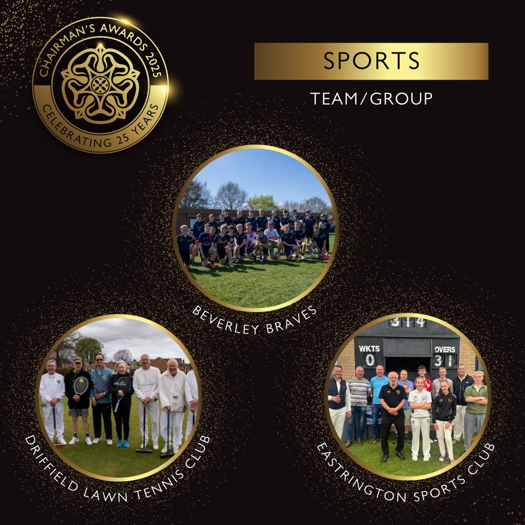 East Riding Council (@east_riding) on Twitter photo 🏅The nominees for Sports Team/Club are…
Beverley Braves <a href="/BeverleyBravesA/">BeverleyBraves</a>
Driffield Lawn Tennis Club
Eastrington Sports Club
Winners will be announced on Tuesday, 13 May. #ERChairmansAwards 🏅The nominees for Sports Team/Club are…
Beverley Braves <a href="/BeverleyBravesA/">BeverleyBraves</a>
Driffield Lawn Tennis Club
Eastrington Sports Club
Winners will be announced on Tuesday, 13 May. #ERChairmansAwards