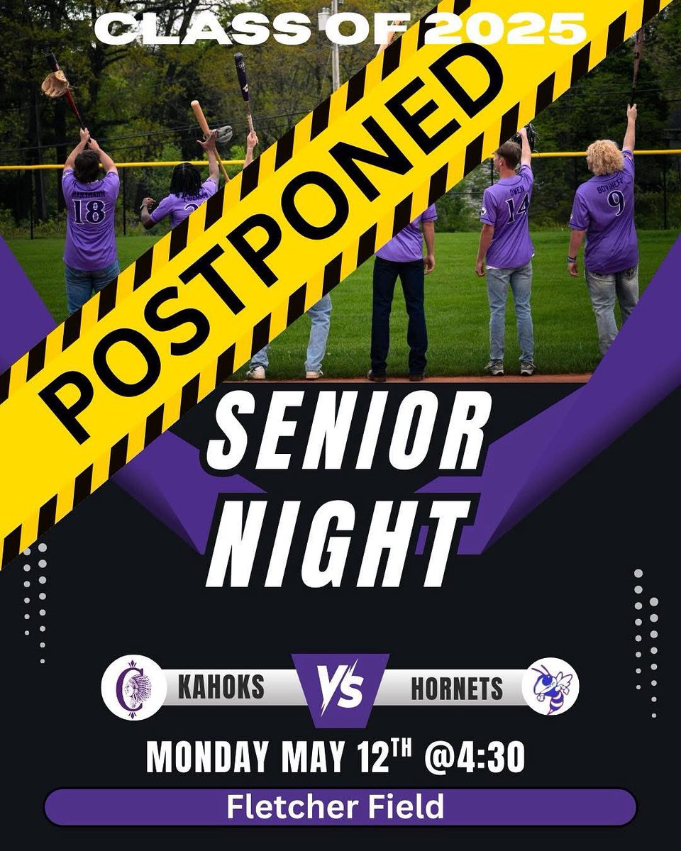 Today’s game and senior night have been canceled. We'll share the reschedule date as soon as we have it.