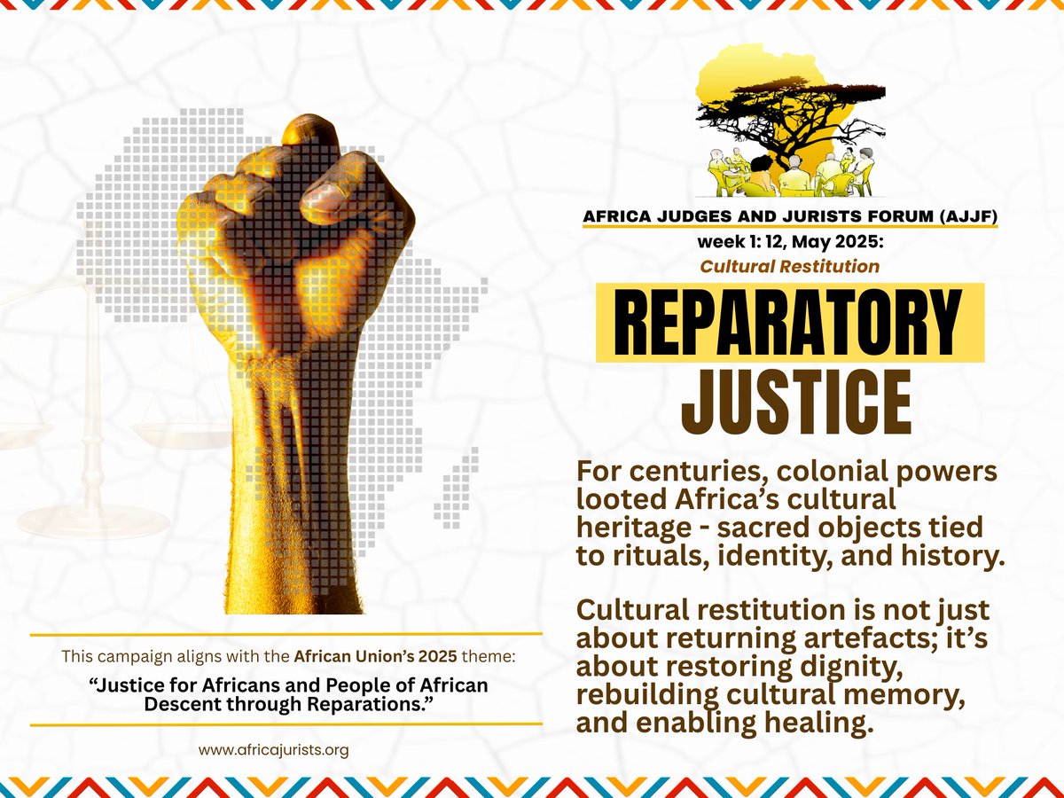 Cultural restitution is justice in action.
It’s time to return Africa’s stolen artefacts, restore dignity, and rebuild cultural memory.
#ReparationsNow #CulturalRestitution #ReturnOurArtefacts #AfricaDemandsJustice