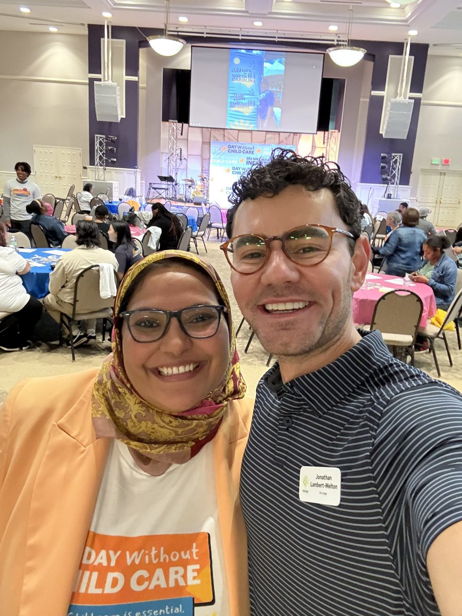 Jonathan Lambert-Melton (@lambertmeltonnc) on Twitter photo I joined <a href="/domesticworkers/">Domestic Workers</a> for Day Without Childcare with my friend and Durham Co. Commissioner <a href="/NidaAllam/">Nida Allam ☀️</a>.
Child care is not a luxury. It is a necessity. It allows parents to work, gives children a strong start in life, and strengthens our economy. #ralpol #wakepol I joined <a href="/domesticworkers/">Domestic Workers</a> for Day Without Childcare with my friend and Durham Co. Commissioner <a href="/NidaAllam/">Nida Allam ☀️</a>.
Child care is not a luxury. It is a necessity. It allows parents to work, gives children a strong start in life, and strengthens our economy. #ralpol #wakepol