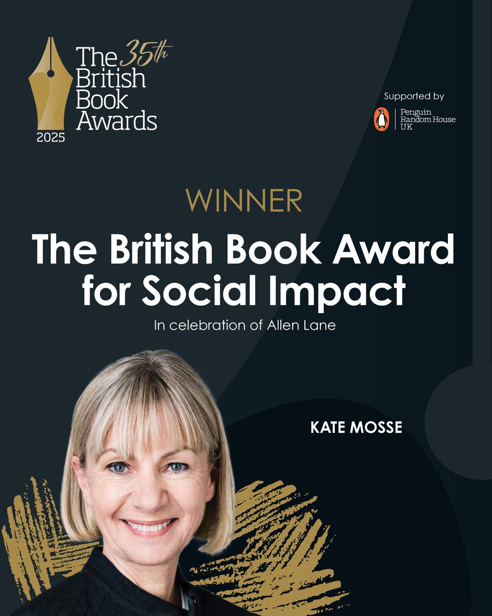 The Bookseller (@thebookseller) on Twitter photo Kate Mosse - writer, campaigner, feminist, essayist, playwright, cultural commentator, and founder director of the <a href="/WomensPrize/">Women's Prize</a> for Fiction - takes home The #BritishBookAward for Social Impact in celebration of Allen Lane (<a href="/PenguinUKBooks/">Penguin Books UK</a>) 📚
#Nibbies #BritishBookAwards Kate Mosse - writer, campaigner, feminist, essayist, playwright, cultural commentator, and founder director of the <a href="/WomensPrize/">Women's Prize</a> for Fiction - takes home The #BritishBookAward for Social Impact in celebration of Allen Lane (<a href="/PenguinUKBooks/">Penguin Books UK</a>) 📚
#Nibbies #BritishBookAwards