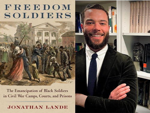 Dr. Jonathan Lande, assistant professor of #historyatpurdue, and his book, 'Freedom Soldiers: The Emancipation of Black Soldiers in Civil War Camps, Courts, and Prisons,' are highlighted in the <a href="/PurdueToday/">Purdue Today</a> "In Print" series. purdue.edu/newsroom/purdu…
