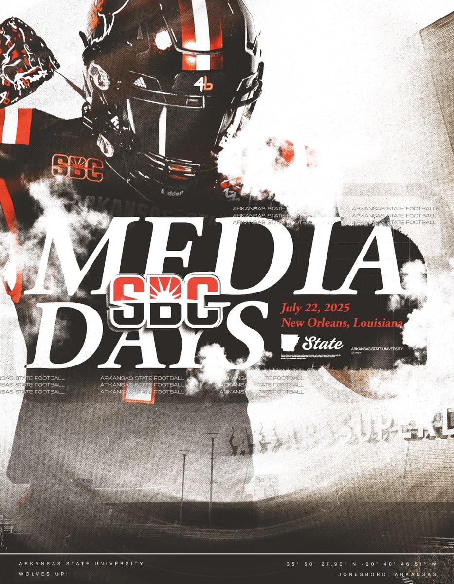 Sun Belt Media Days are on deck.
Same mindset. New message. Let’s work.

#WolvesUp🐺 | #PoundTheRock🪨🔨