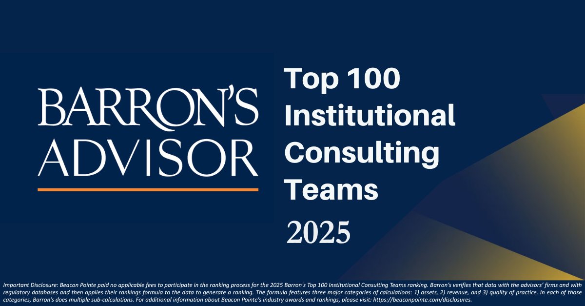 Big news: Our Institutional Consulting Team has made <a href="/barronsadvisor/">Barron's Advisor</a> list of the Top 100 Institutional Consulting Teams of 2025! Congrats to a team that continues to lead with care, purpose, and unmatched expertise. beaconpointe.com/barrons-names-…
