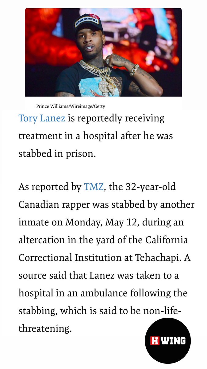 Tory Lanez Rushed to Hospital After Being Stabbed in Prison

The Canadian rapper is currently serving ten years in prison for the 2020 shooting of Megan Thee Stallion. #torylanez #meganthestallion #hiphopnews
