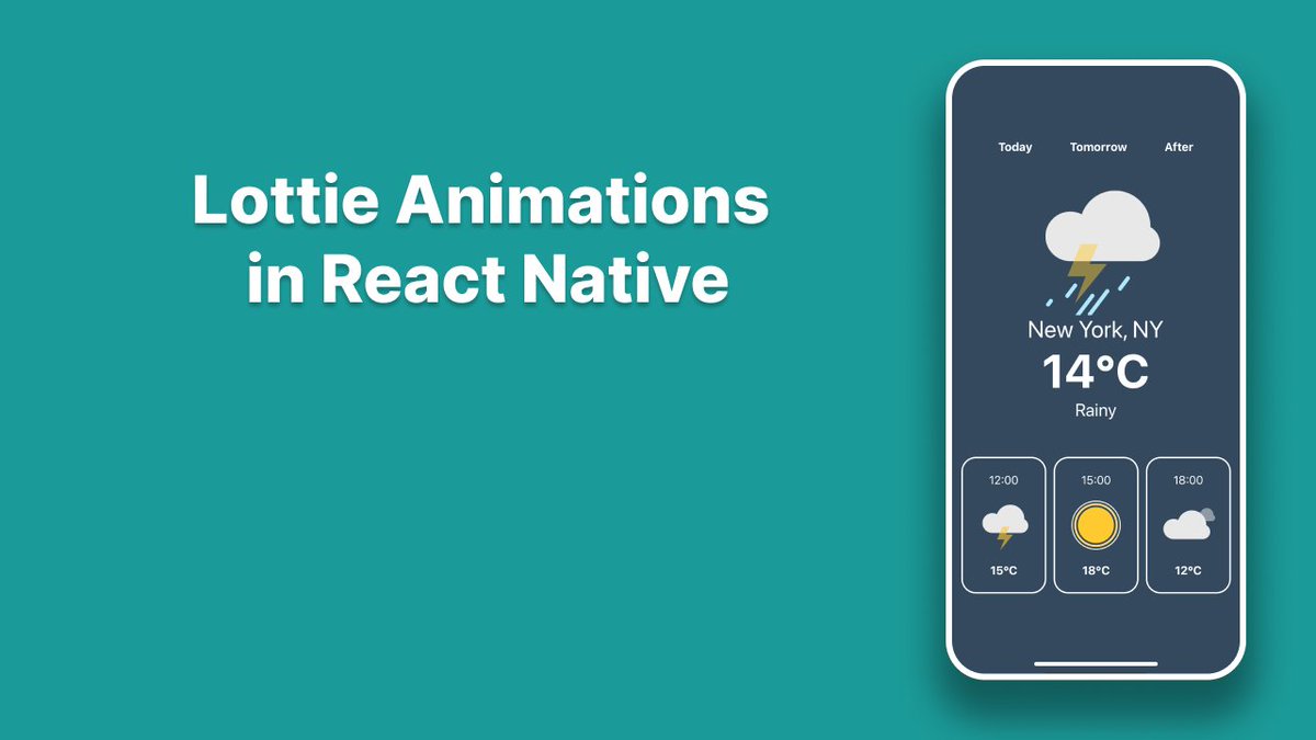 reactnativespc's tweet image. 🟢 Lottie Animations in React Native
Tutorial: reactnativespace.com/tutorials/lott…
#expo #reactnative #tutorial