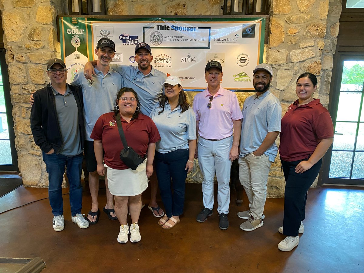 UnivTransplant's tweet photo. We were proud to join the 3rd Annual Charity Golf Classic hosted by @TFCSATX ⛳️ A day of purpose and generosity, uniting the community to support young transplant recipients and their families. Grateful to be part of it! #TransplantsforChildren #UniversityHealth https://t.co/bkzofOOjcn
