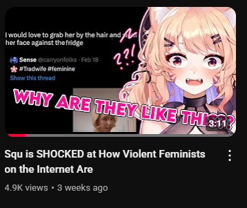 Lyceon102's tweet image. Another vtuber grifting to the right using culture war as the focal point of their politics.