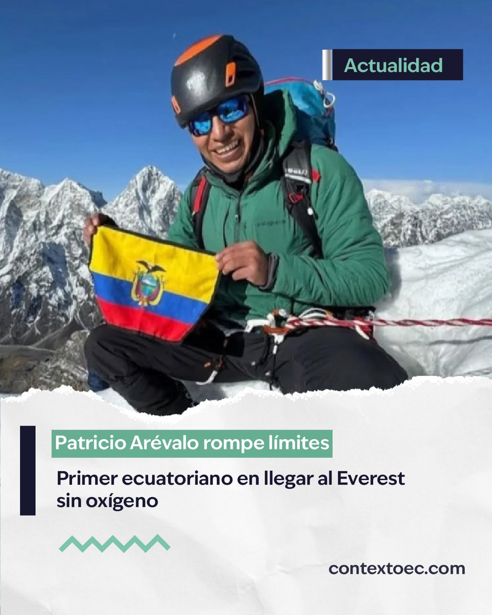 ⚫ #EnConTexto⁠
Patricio Arévalo llegó al Everest sin oxígeno y sin financiamiento institucional, pero con el respaldo de su entrenamiento en los Andes ecuatorianos. Su hazaña es ahora símbolo de superación y orgullo para todo un país.