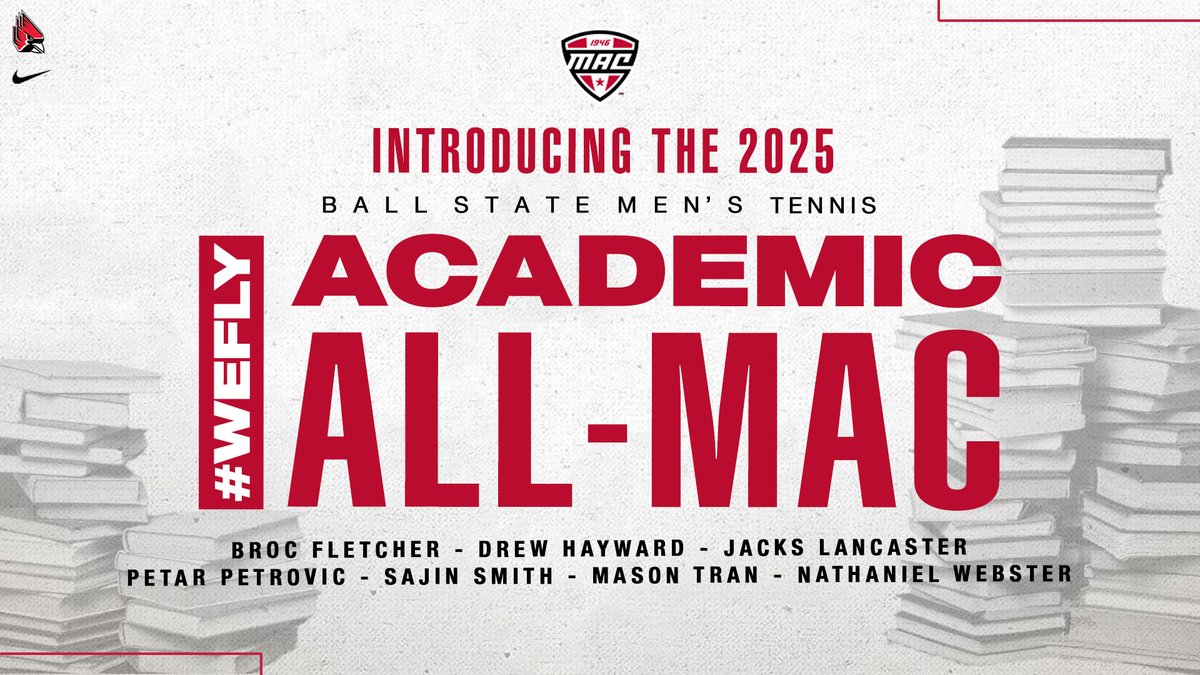 🎾Congratulations to our 7⃣ men's tennis players who earned Academic All-MAC‼️

🏓Thank you for all your hard work on and off the court