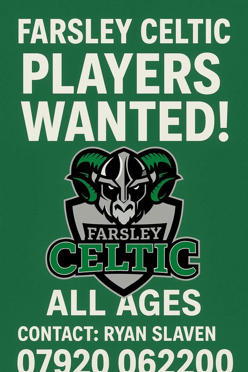 From U7 through to U18 we are currently recruiting for players across all of our grassroots teams. Please contact Ryan for further information 🟢⚽️🟢