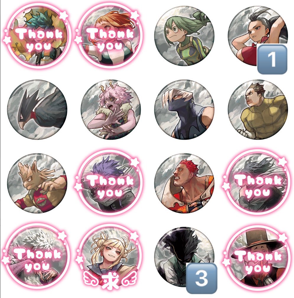 トガちゃん探してます🔍

【交換】　僕のヒーローアカデミア原画展

コレクション缶バッジ　KEY VISUAL HEROES VS VILLAINS EXTREME
6/23、28日合計4BOX購入予定です！

譲・トガ以外

求・トガ

検索からでもお気軽にお声がけ、ご質問お待ちしてます🙇

#ヒロアカ　#交換　#ヒロアカ展